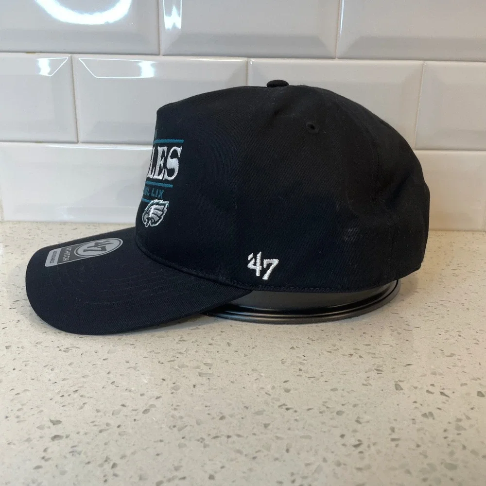 Philadelphia Eagles Super Bowl LIX 47 Brand Hitch Snapback Hat‎ Black NFL Cap